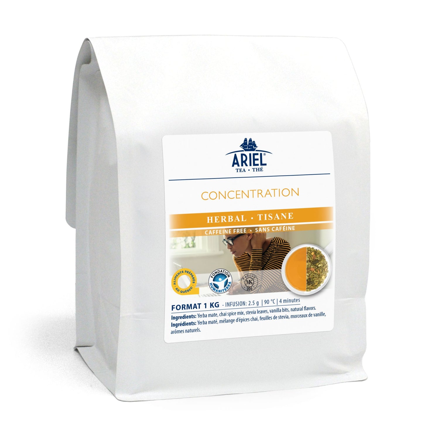 Yerba Mate Vanilla Chai - Herbal Tea (Concentration)