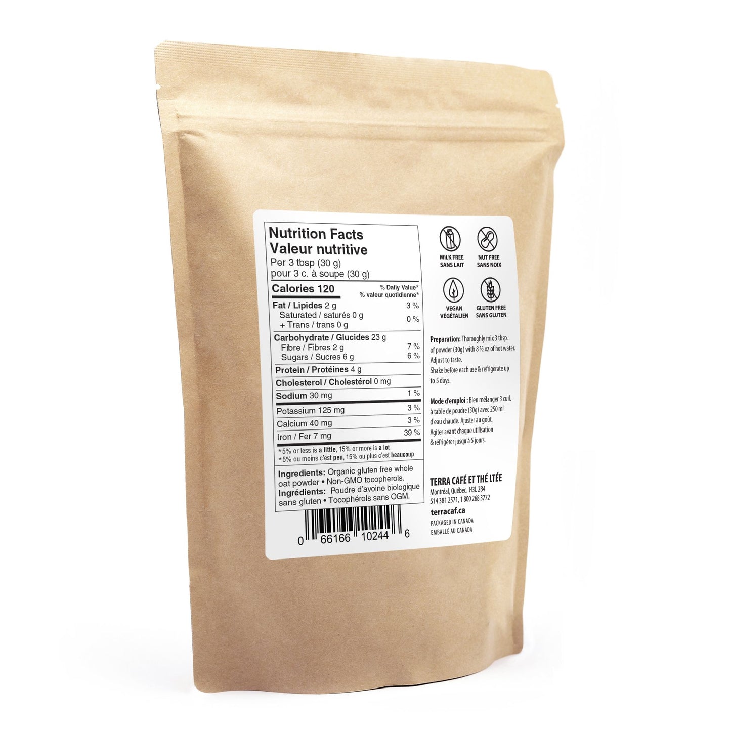 Organic Instant Oat Milk Powder