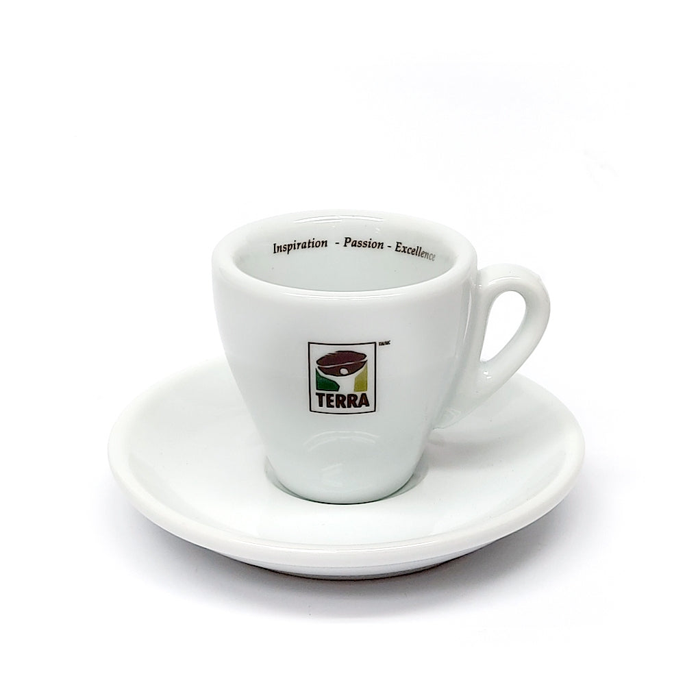 TASSE ESPRESSO & SOUCOUPE BLANCHE TERRA