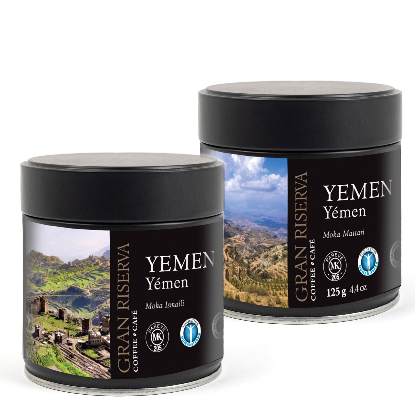 Yemen Heritage Coffee Duo featuring Moka Ismaili and Moka Mattari from our Gran Riserva collection.