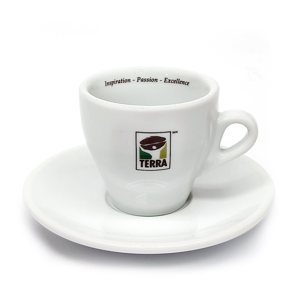 Cappuccino Cup & Saucer White (6 oz) - Terra