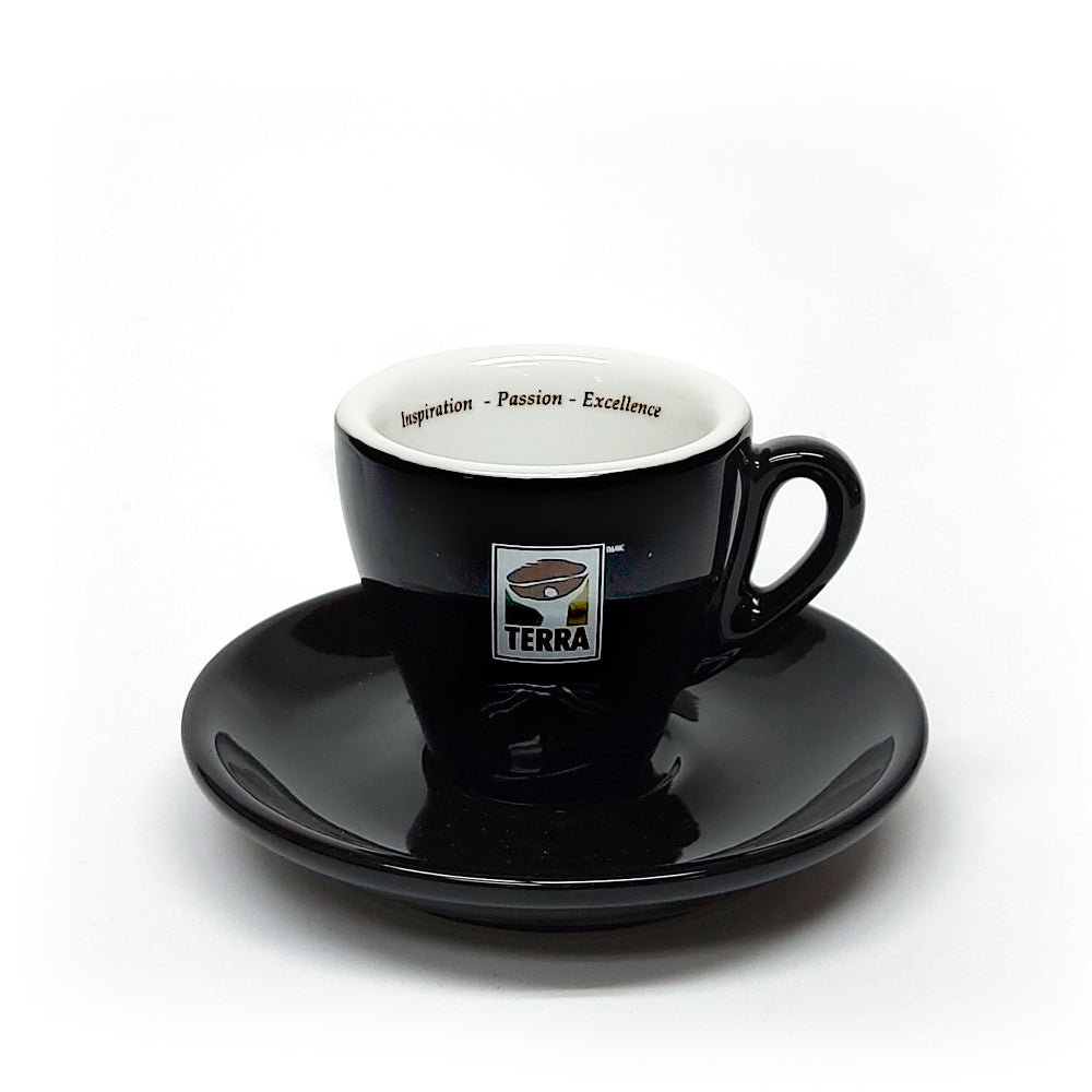 Espresso Cup & Saucer Black - Terra